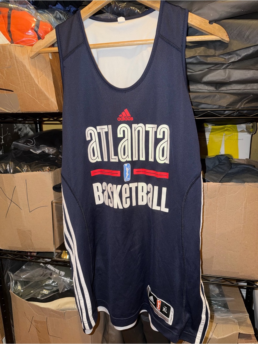 Adidas Atlanta Dream Basketball Navy Jersey Size Men’s X-Large Reversible